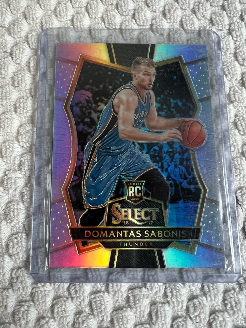 Panini Black Gold White Oklahoma City Thunder Domantas Sabonis Card